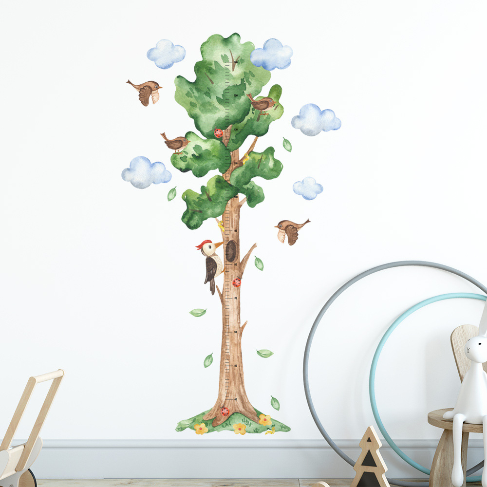 Cartoon tree height stickers decorative wall stickers children's bedroom study living room decorative stickers cross-border ZC-392-008