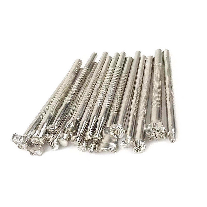 Leather tools 01 hand sewing set leather DIY diamond cut leather art tools 59PCs craft leather carving printing tools