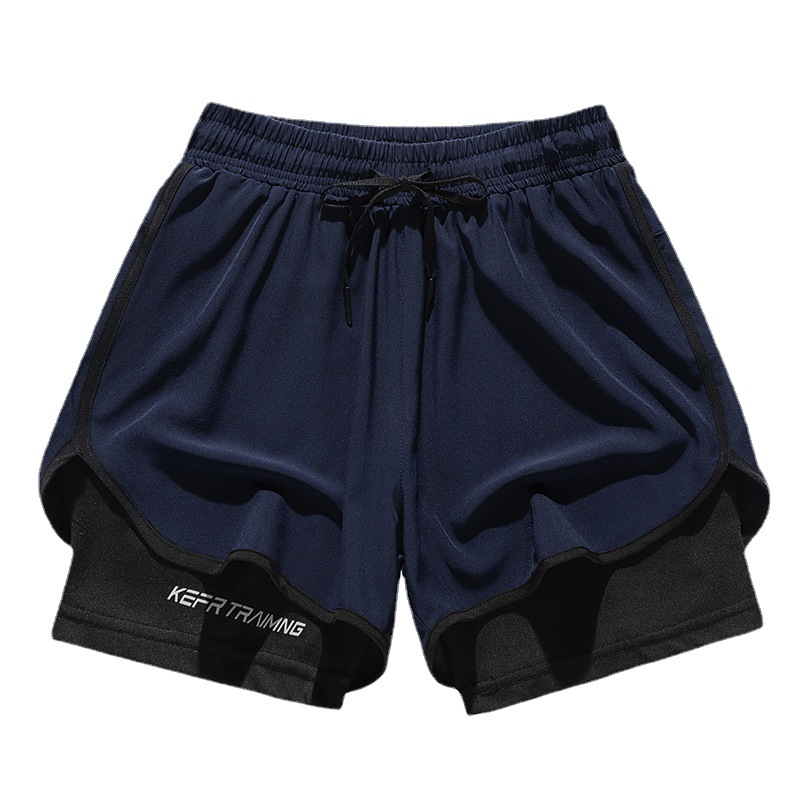 Sports Shorts Men's Summer Marathon Track and Field Fitness Running Lining Quick-drying Ice Silk Training Pants Three-part Pants Women