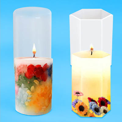 diy drop resin mold cylinder six-sided silicone mold Amazon hot push candle resin grinding tool