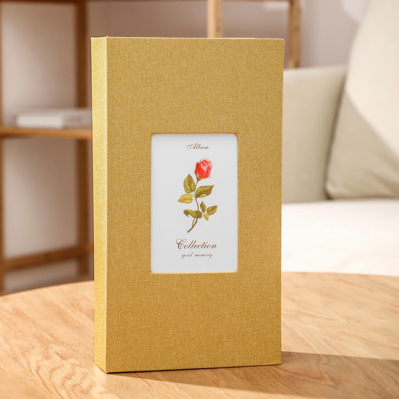 Vintage plastic photo can be put linen cloth photo album photo album this commemorative book insert large capacity Family
