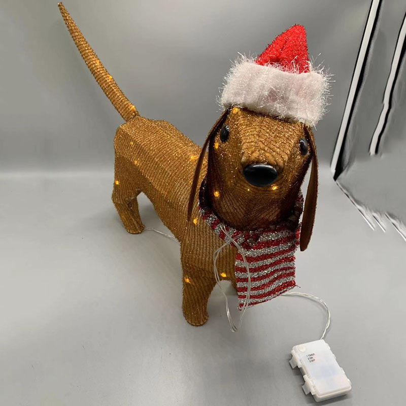 ダックスフント犬クリスマス屋外装飾ライト LED ストリングライト庭の装飾|undefined