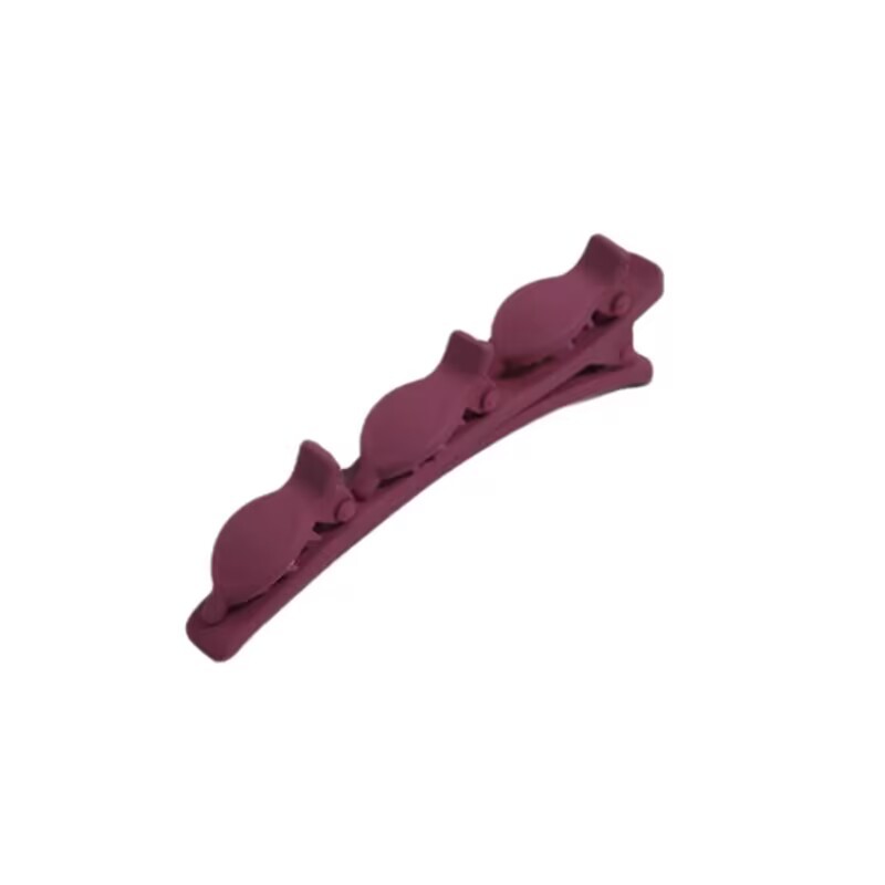 Lazy Double-layer Hair Clip Women's New Side Broken Hair Clip Front Head Bangs Flocking Side Clip High Cranial Top Clip Hair Accessories