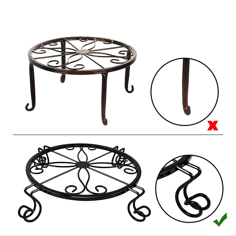Wrought Iron Flower Stand Small Black Amazon Plant Storage Rack Gardening Products Indoor Flower Pot Storage Rack