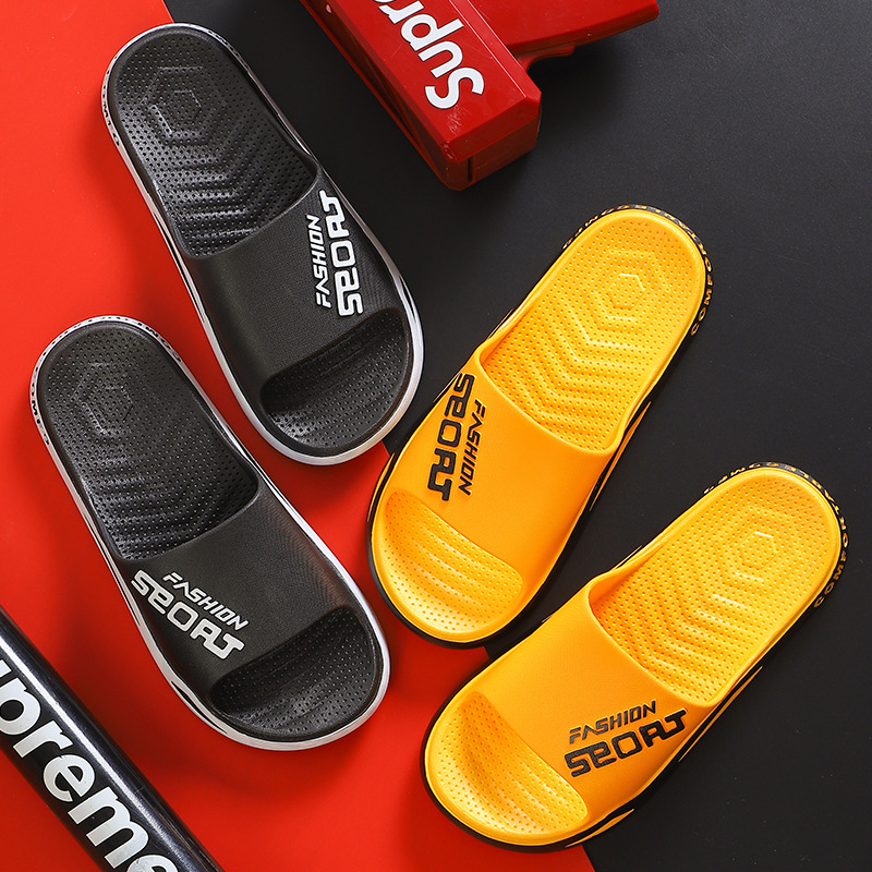 New Men's Slippers Korean Style Casual Fashion Home Bathroom Couple Slippers Women's Soft and Comfortable Slippers for Men and Women