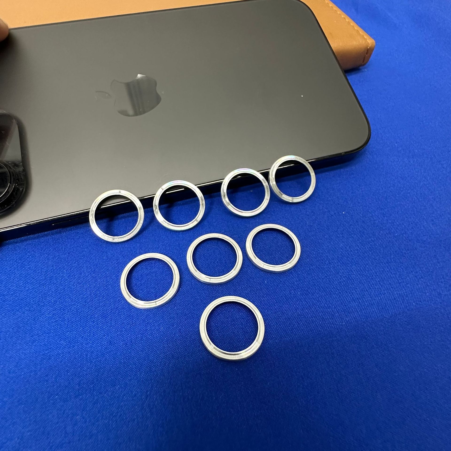 Suitable for iPhone15Pro metal lens frame hollow camera protective ring Apple 15 Eagle Eye lens cover