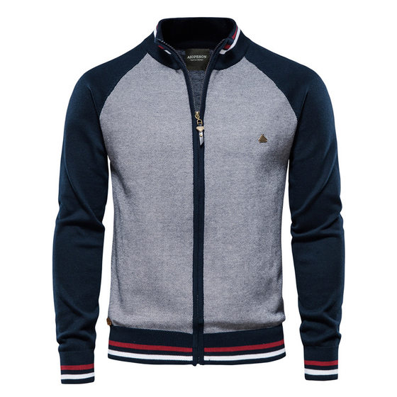 2024 Autumn and Winter Sweater Men's New Casual Knitwear Men's Jacket Fashion Casual Stitching Men's Sweater