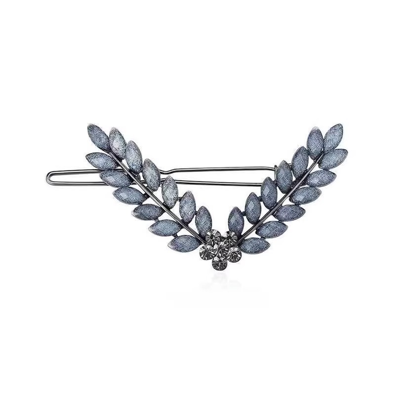 Wheat ear wings clip leaf hairpin Korean hairpin popular bangs clip supply leaves fresh new cross-border