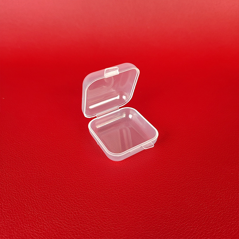 Square 3.5 transparent small box beaded fishhook screw plastic storage box ring earrings storage earplug box