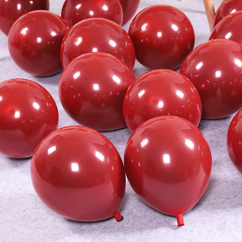 Wedding bedroom scene decoration supplies festive double-layer pomegranate red balloon wedding room layout wedding wedding balloon