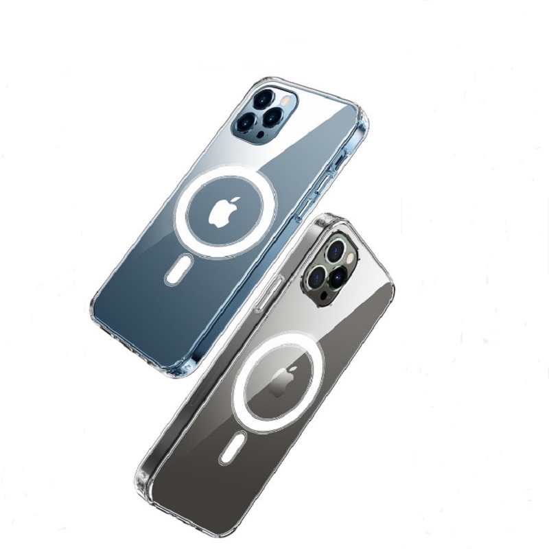 For Apple 16 mobile phone case 14Pro transparent Max silicone MagSafe magnetic iPhone15Max protective cover