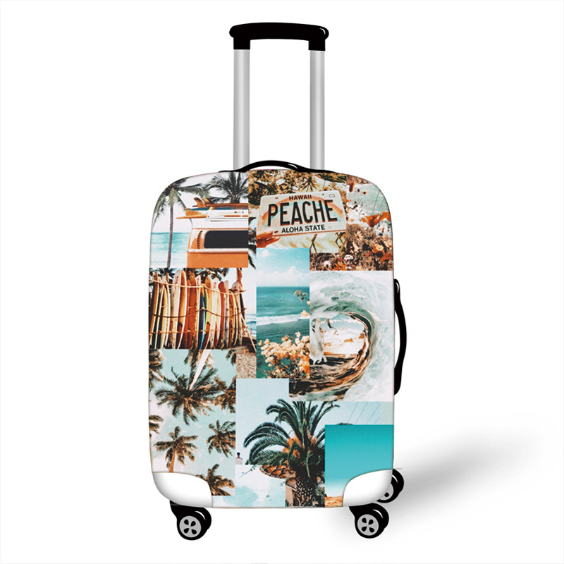 2022 new elastic case luggage protective cover holiday style luggage case trolley case protective cover dustproof thick