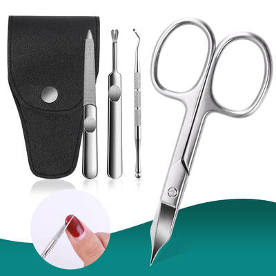 Factory stainless steel nail nail scissors small scissors beauty scissors Amazon cross-border cut fake nail trim