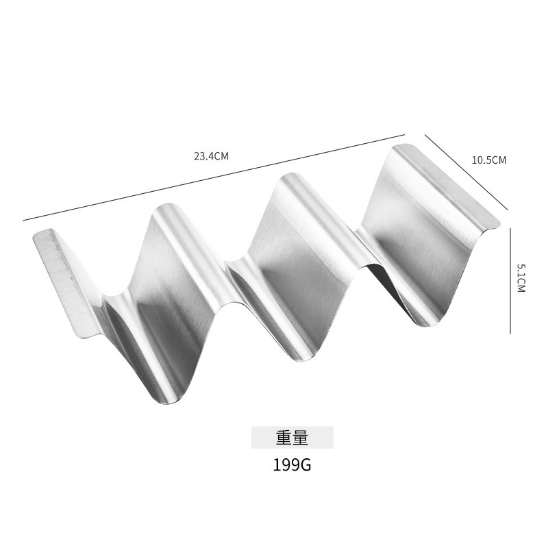厚みのあるステンレス鋼のタコスホルダーラックコーンロールラック薄いビスケットキッチン用品その他の調理ツール|undefined