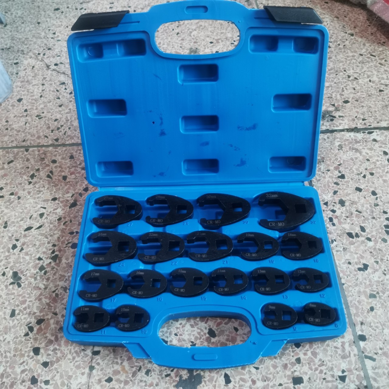 Jiejun Auto Repair Special Tools 19-piece Set Multi-functional Oil Pipe Wrench Opening Wrench Metric Horn Wrench
