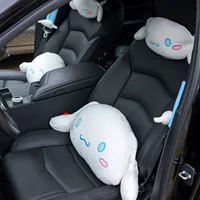 Цельная доставка милый мультфильм белая собака большие уши собака Автомобильный подголовник подушка для шеи ремень безопасности Наплечная накладка женские автомобильные аксессуары