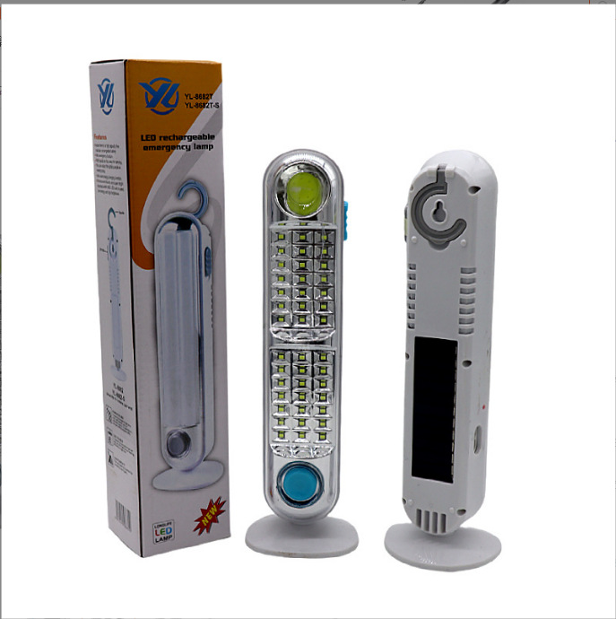 LED rechargeable emergency light strong light outdoor camping light household power failure multi-function flashlight hanging portable