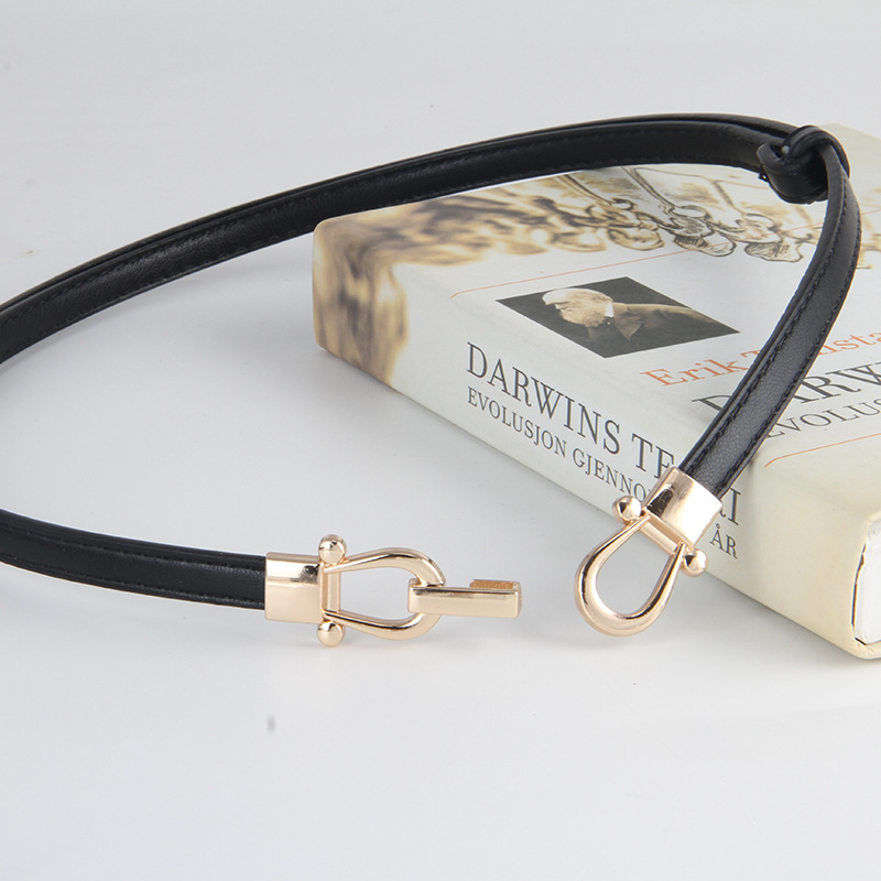 Fashionable all-match thin waist chain Women's narrow belt with skirt sweater decorative belt Korean style buckle belt for girls