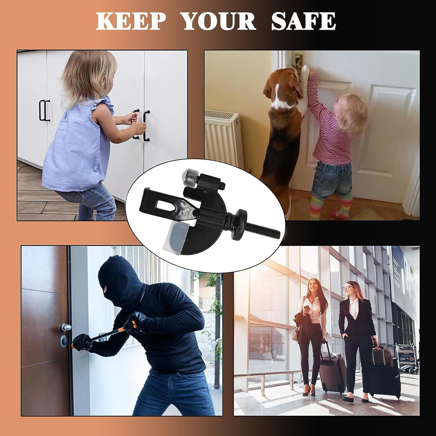 Cross-border anti-theft door blocker portable hotel anti-theft door lock girls travel alone artifact anti-theft door blocker wholesale