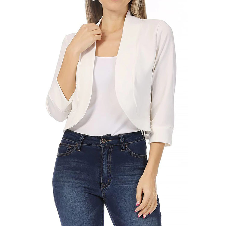 Independent station Amazon Europe and the United States best selling explosions 2022 autumn and winter new women's top solid color coat small suit women
