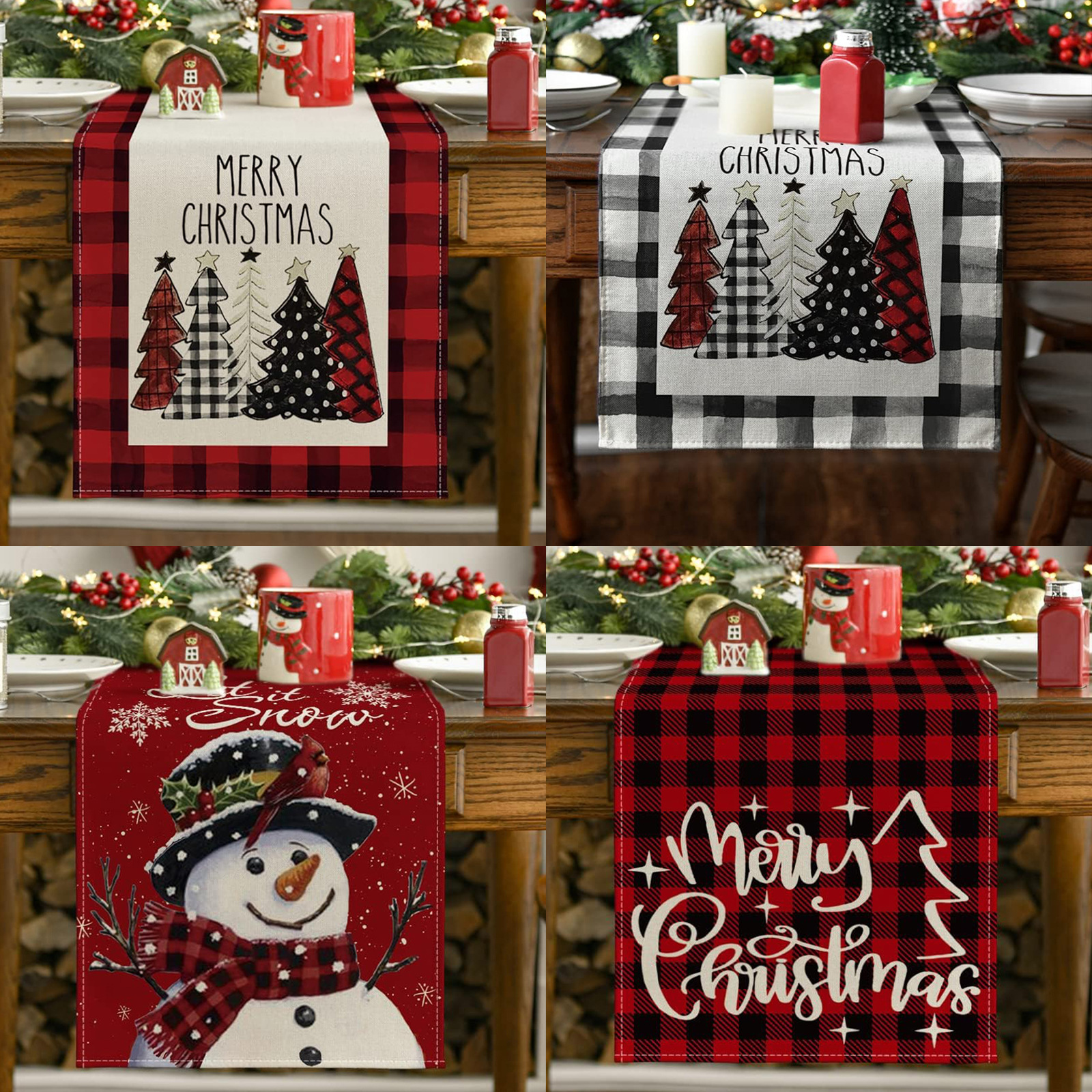 Toalha de mesa estampada de linho para festival de colheita de outono e natal, caminho de mesa de ação de graças, mesa de centro, mesa de jantar, adereços de vestir_voghion.com