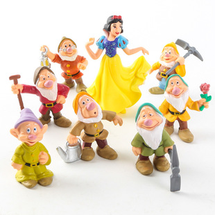 Scenario Cake Decoration Snow White and Seven Dwarfs Landscape Ornaments 8 Dolls Dolls Gacha