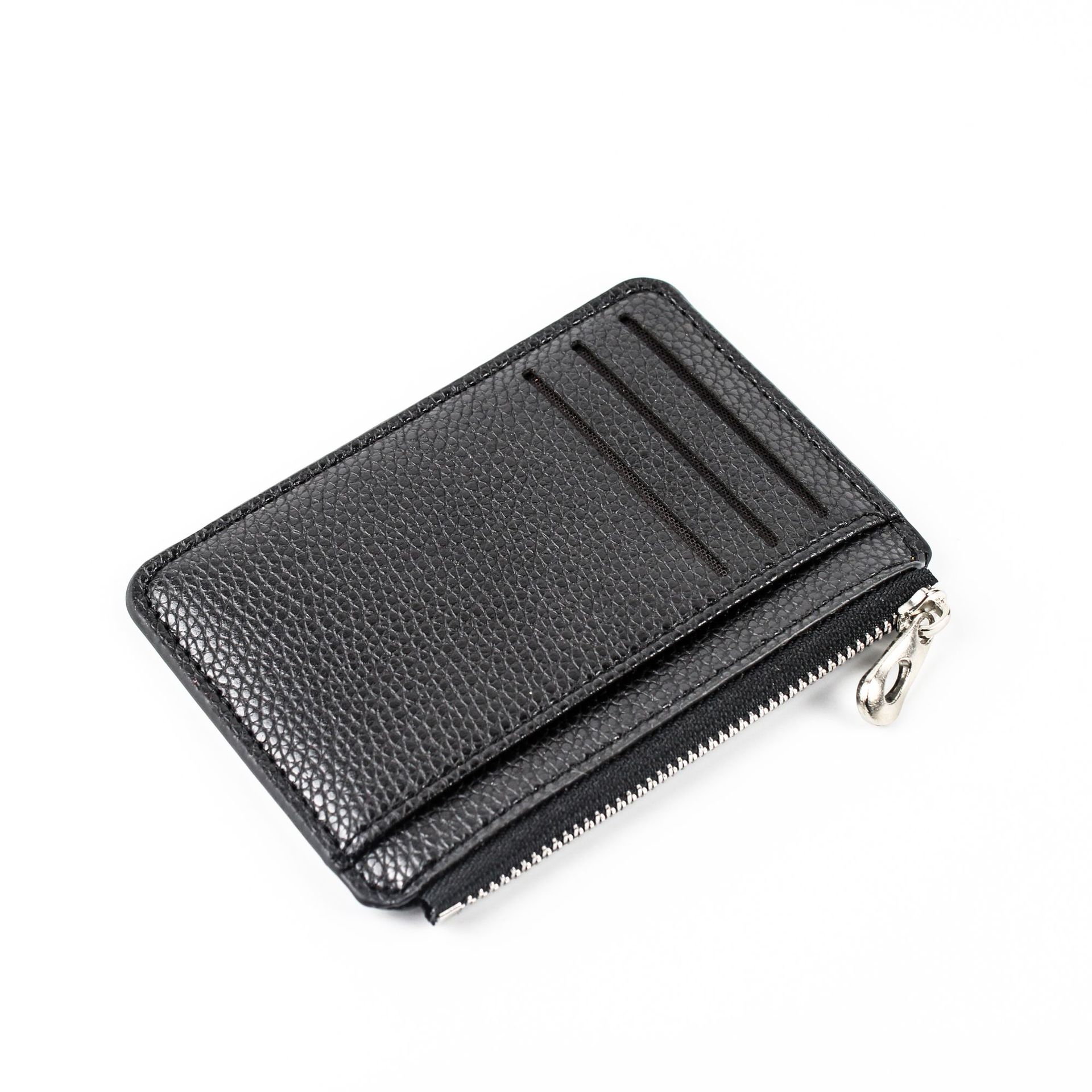 Foreign trade hot new vertical casual card bag zipper multi-card coin purse multi-functional lychee pattern card holder wholesale