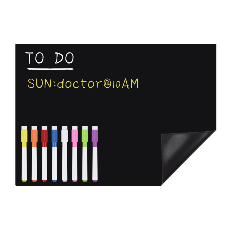 in stock PET Magnetic Blackboard Sticker Erasable A3 Schedule A4 Schedule Refrigerator Sticker Custom Message Board Cross Border