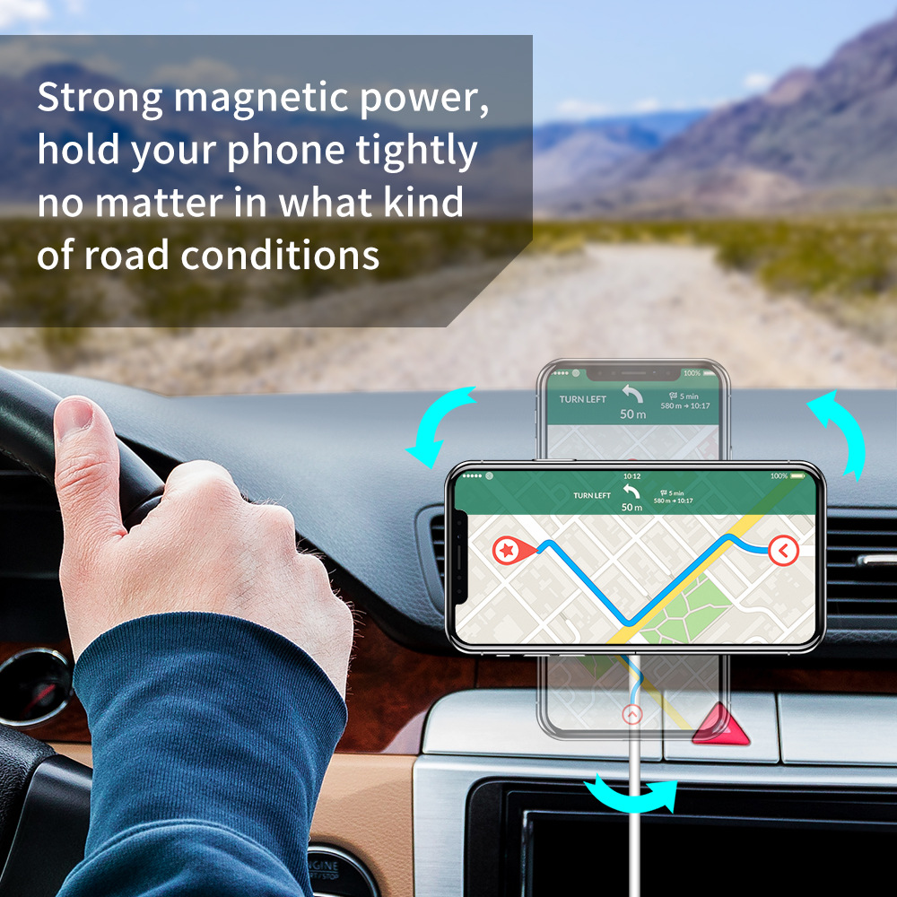 New car charger mobile phone super magnetic bracket car wireless fast charging car charging car supplies