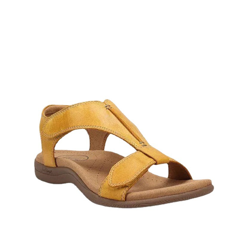 AliExpress Sandals Women's 2022 Summer European and American Flat Arch Massage Velcro Casual Beach Sandals