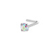 L-bar round AB zirconium nose nail