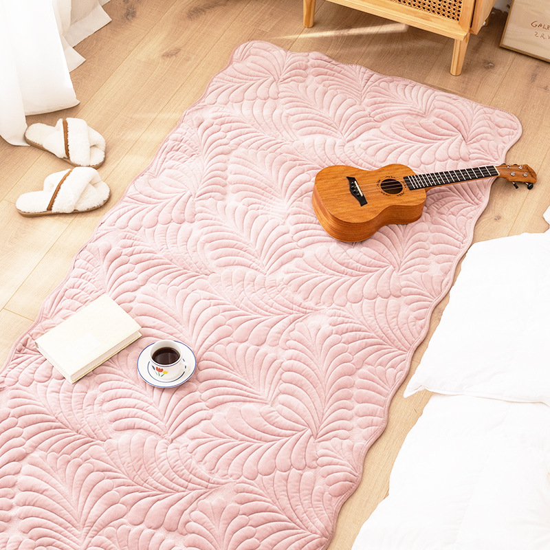 Simple Flannel Winter Thickened Bedroom Bedside Mat Tatami Plush Floor Mat Coffee Table Mat Machine Washable