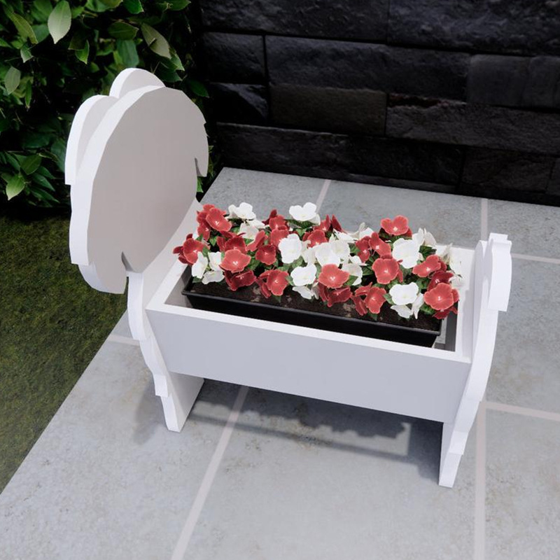 In stock source manufacturer cross-border new dog planter Garden Garden PVC creative decorative flower pot dog