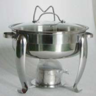 Stainless Steel Self-service Household Dining Stove Single Bottom Visible Full Flip Cover Round Alcohol Heating Heat Preservation Stove Hotel Tableware