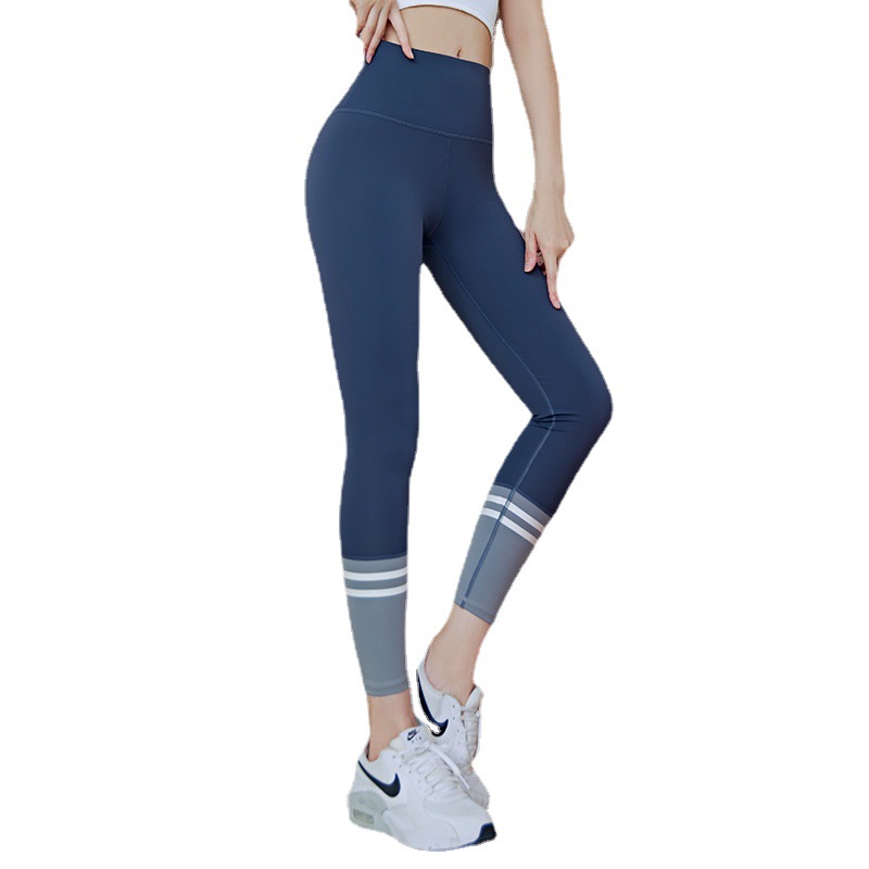 Juyitang high waist outer wear seamless nude women's belly contracting Peach Hip quick-drying tight hip lifting sports fitness yoga pants