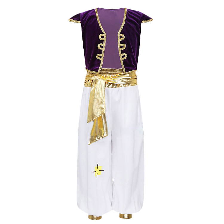 Halloween movie Aladdin magic lamp cosplay costume Aladdin Prince cos adult children performance costume