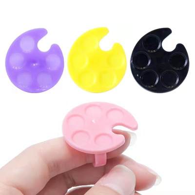 Nail Art Tools Oval Ring Palette Nail Painting Pigment Mini Palette Nail Art Ring Palette