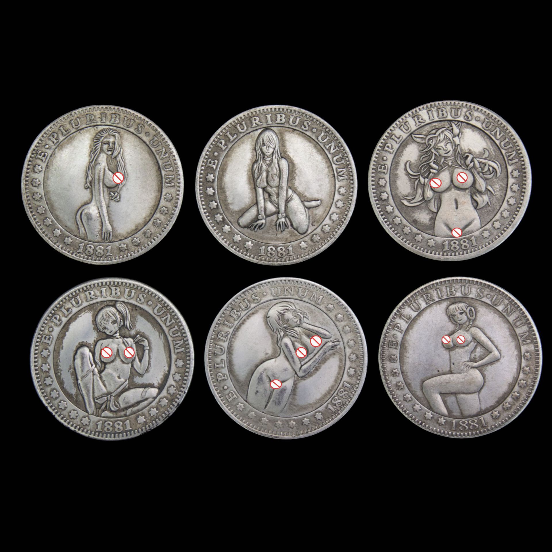 53 kinds of full set of sexy tramp sexy coins can blow skull commemorative coins 