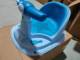 Five-star bath stool blue (with smiley face)
