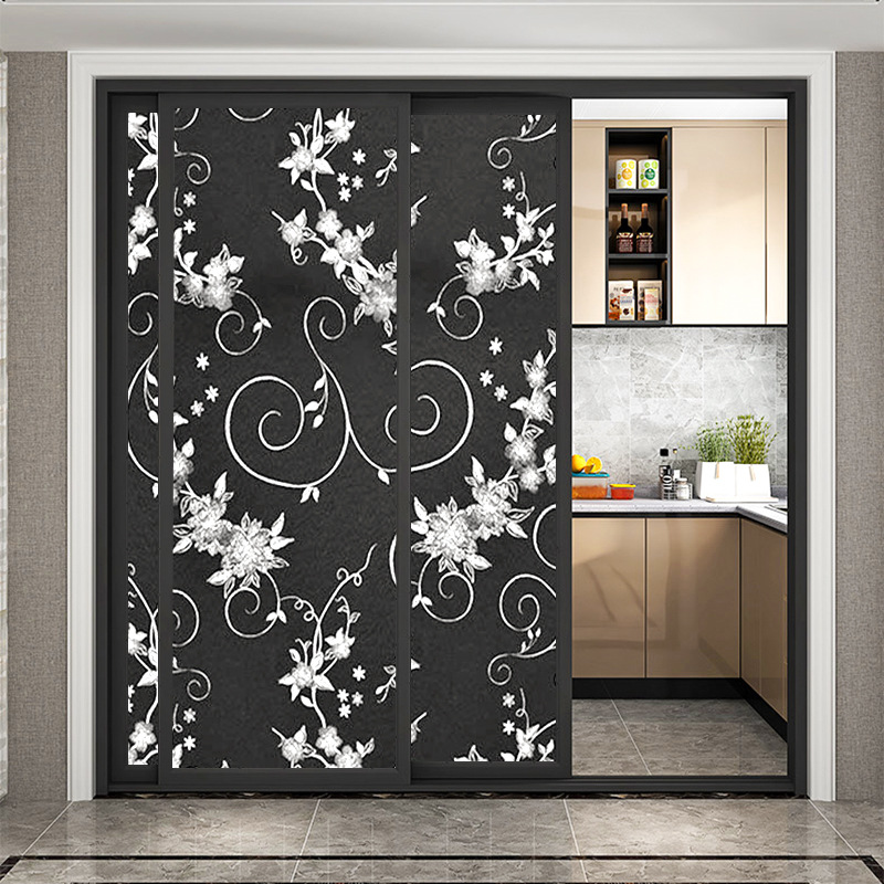 Black Glass Sticker Window Sticker Self-adhesive Sunscreen Shading Heat Insulation Household Toilet Window Shading Light Film