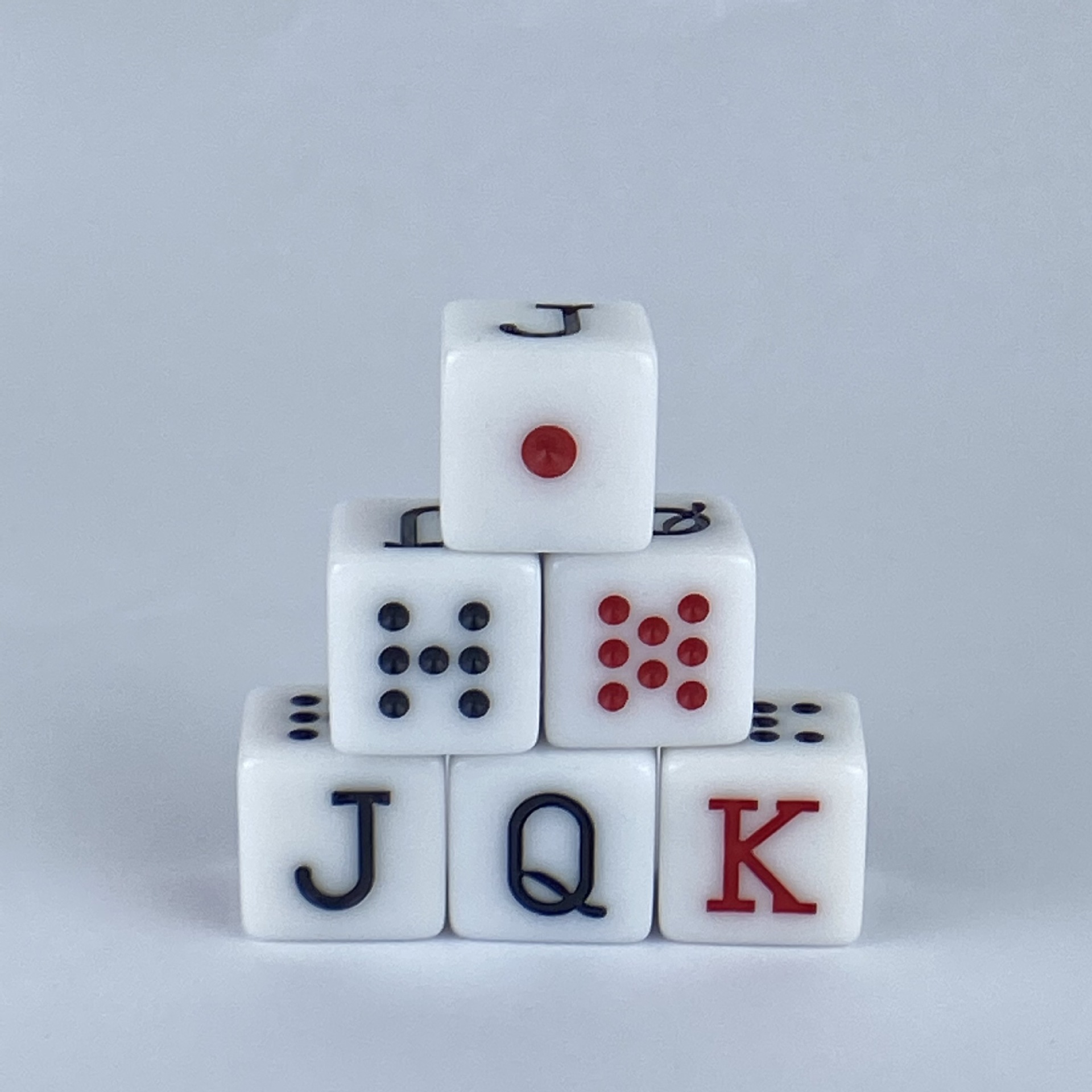 Acrylic 16mmJQK6-sided dice cross-border e-commerce retro khaki game board game dice poker dice