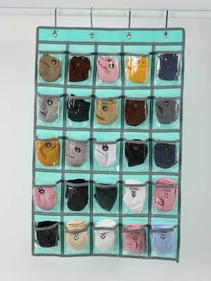 Factory direct multi-grid socks 25-grid sundries hanging bag mobile phone storage bag underwear storage hanging bag