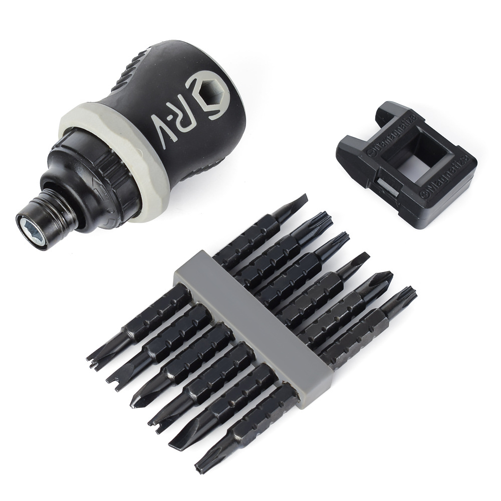 Special-shaped Phillips flat-blade screwdriver screwdriver screwdriver multi-purpose combination 13 in 1 ratchet dual-purpose screwdriver suit
