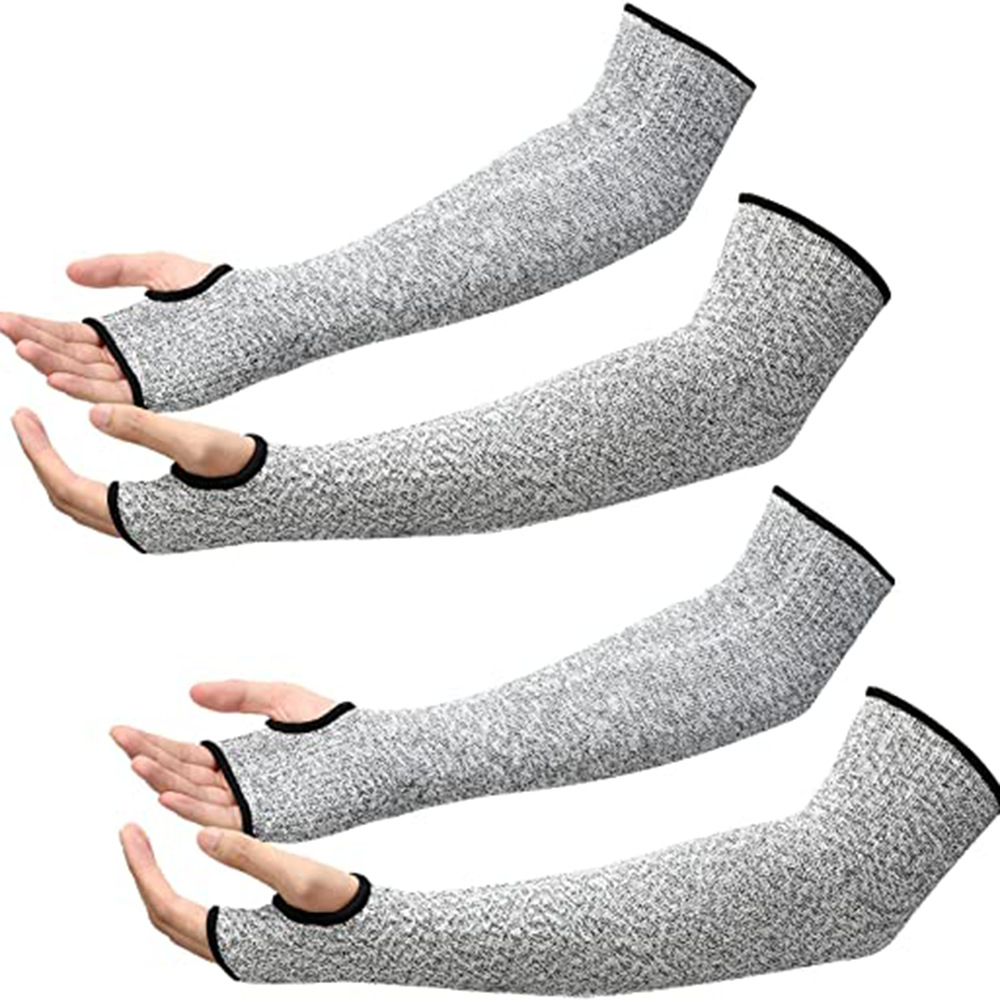 In stock direct sales anti-cut 5 grade straight arm protection anti-cutting wear-resistant safety protection wrist glass repair arm sleeve