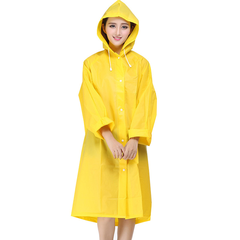 EVA Raincoat Travel Portable Non-Disposable Raincoat Riding Hiking Thickened Poncho Full Body Outdoor logo Printing