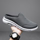 Cross-border New Large Size Casual Shoes Women's Shoes Half-support Single-layer Shoes Women's Flat Slip-on Mesh Breathable Sandals Without Heel