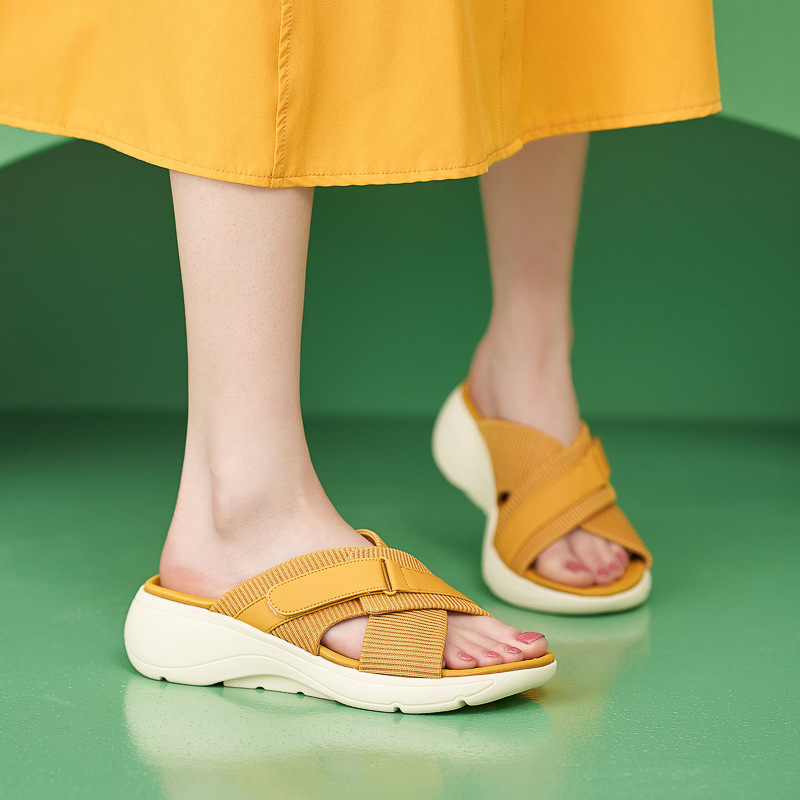 398-5 in stock 2025 new thick-soled light non-slip comfortable casual MD sports hook and loop shoes a generation of hair