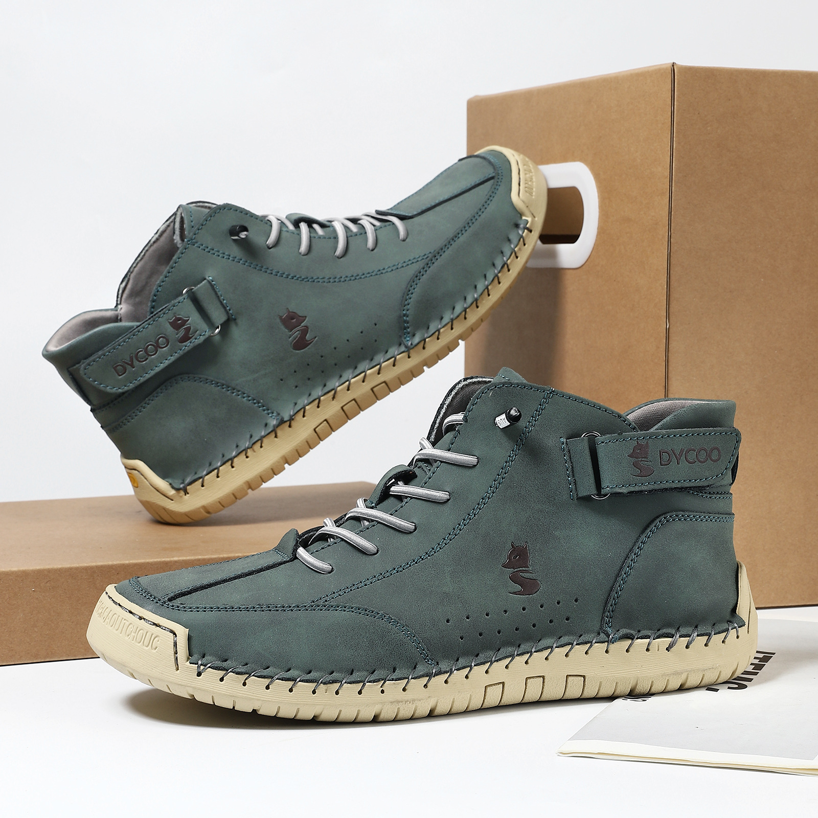 Cross-border popular men's shoes high-top men's casual shoes winter shoes Martin boots men's stitching Fox shoes