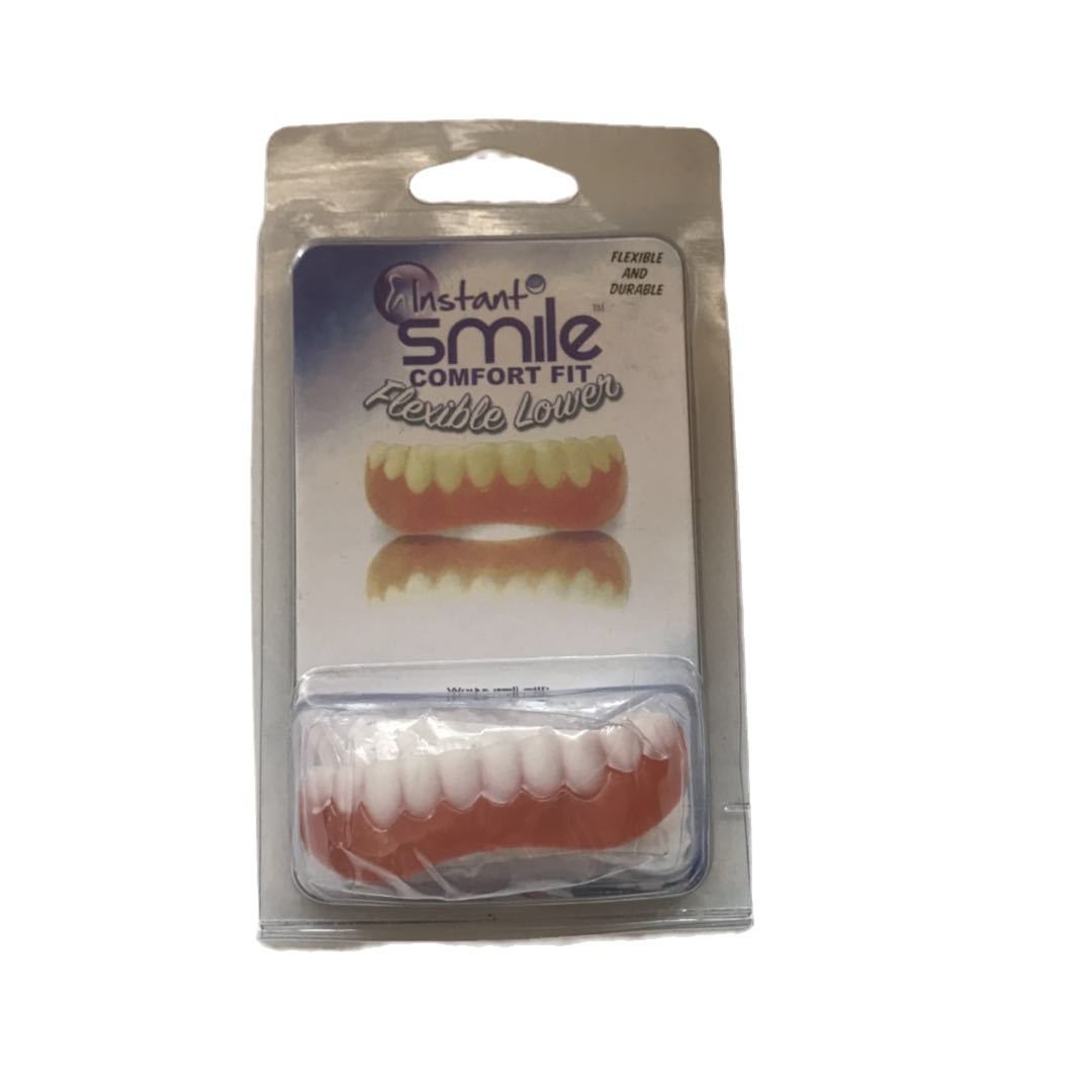 Cross-border supply of the fourth generation of denture beauty stickers zero upper incisors silicone simulation teeth braces upper and lower teeth