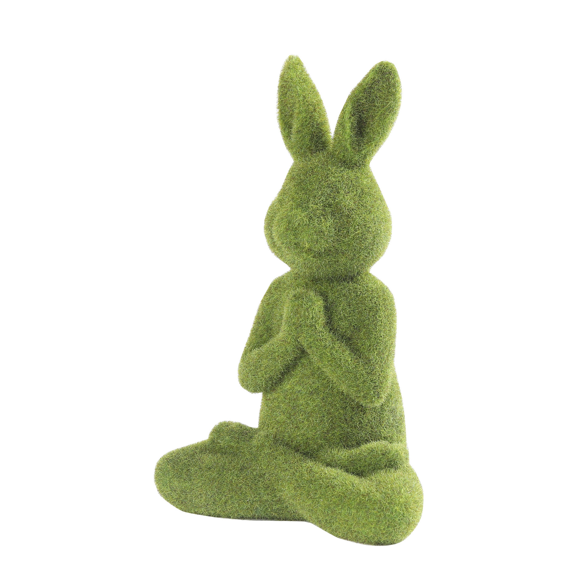 Easter Grass Courtyard Flocking Rabbit Decoration Creative Home Garden Animal Decoration Yoga Moss Rabbit